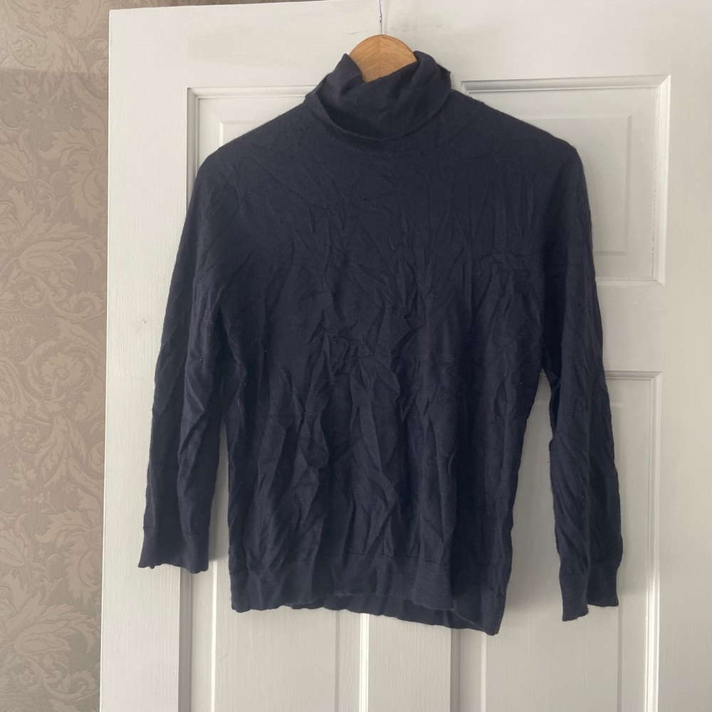 Charcoal Grey Turtleneck Sweater Black label ralph lauren xl cashmere blend